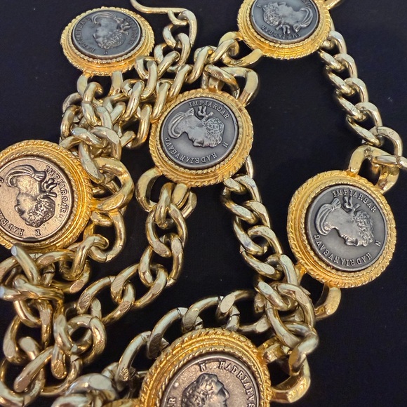 Omega | Accessories | Omega Gold And Silver Coin Chain Belt | Poshmark